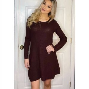 Maroon Sweater Dress